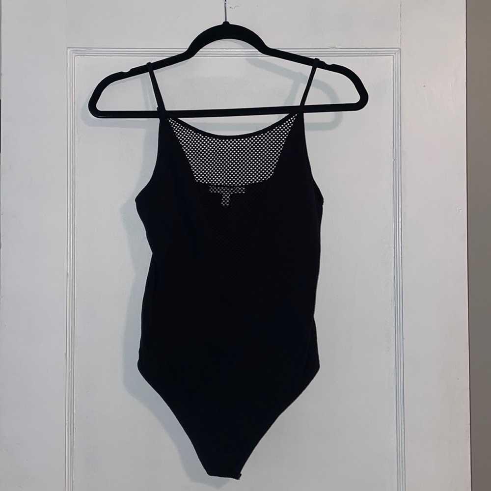 Express Mesh V Neck Bodysuit.
